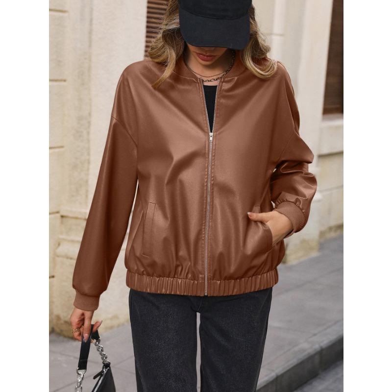 Женская куртка больших размеров, повседневная байкерская кожаная куртка из искусственной кожи с короткими рукавами, топы