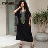 Women's Plus Size Embroidered Beach Dress Embroidered Holiday Sun Shirt Bikini Cover Up