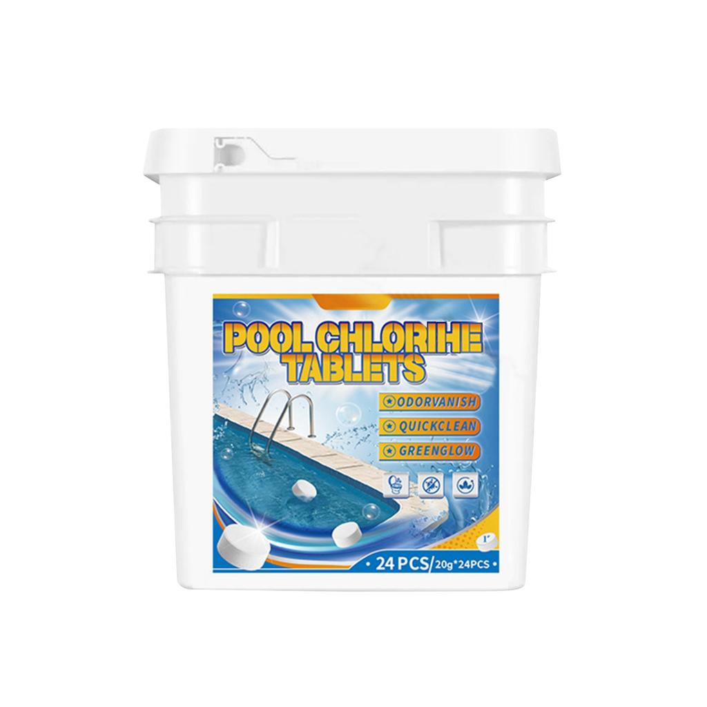 Chlorines Tablets For Swimming Pools, Kills And Stops Algaes, Slow Dissolving,Individually Wrapped,Pool Chlorines Tablets