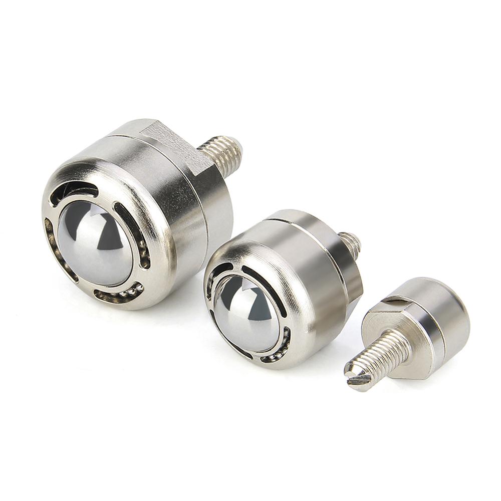 Шариковые ролики высокой грузоподъемности с резьбовым стержнем и пылезащитным отверстием, углеродистая сталь, шариковые транспортные единицы