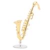 1:12 Dollhouse Mini Alloy Saxophone Musical Instrument Decoration Accessories Children Toy