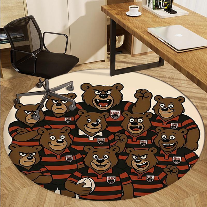 Круглый коврик с узором North Sydney Bears, коврик для помещений/улицы, для пикника, игровой комнаты, спальни, офиса, гостиной, ковер для декора дома, подарок на день рождения