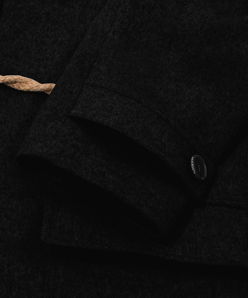 Mainbooth Oversized Collar Duffle Coat(Black)