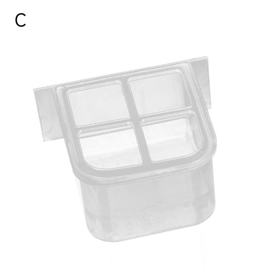 Parrot Feeder Drinker Bird Food Box Hanging Bowl Transparent Anti-Spill Water Tank Cage Birds Supplies Pet Plastic Food Container