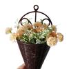 Plastic Imitation Rattan Hanging Flower Basket Simulation Flower Vase Pot  Indoor Decoration