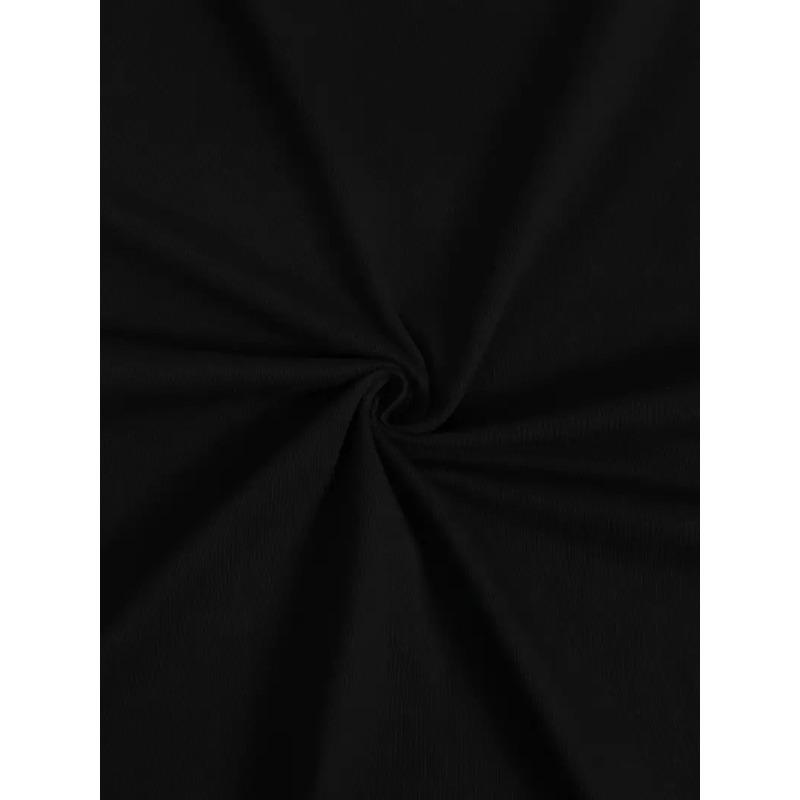 Европейские размеры Мужская футболка с графическим принтом Иконы Хоррора - Черная Повседневная Летняя футболка с коротким рукавом и круглым вырезом с Фредди Крюгером, Джейсоном,