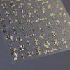 TENSOR Матовые 3D Золотой узор Самоклеящиеся наклейки для ногтей, Серия горячего тиснения M-786