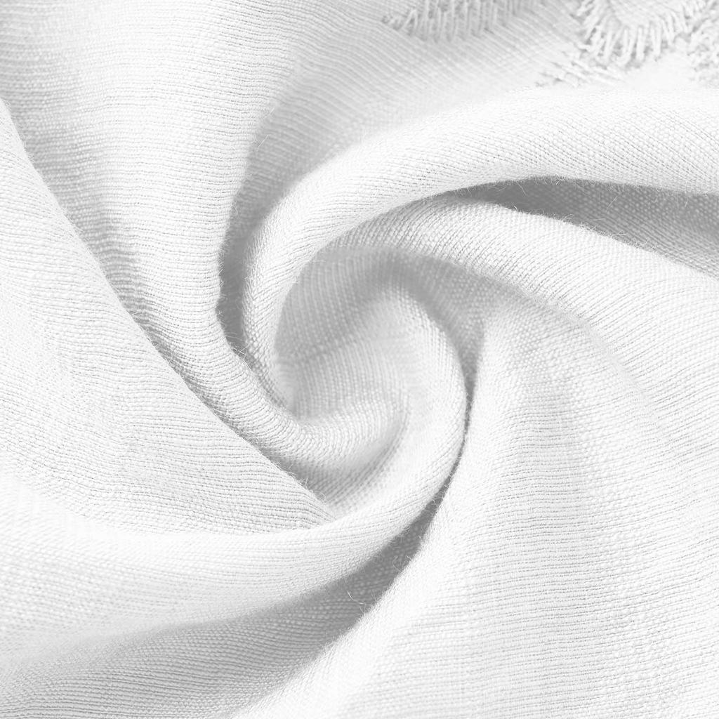 Womens Embroidered Tops Half Sleeve V Neck Shirts Loose Casual  Tops Retro Blouses