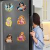 6Pcs Beautiful Princess Series Diamond Art Fridge Magnet Diamond Painting Refrigerator Magnet DIY Fridge Stickers for Fridge Whiteboards