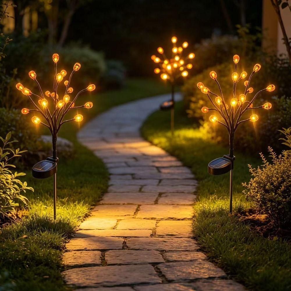 Auto On/Off Solar Garden Lights Waterproof Halloween Lights Solar Garden Stake Lights Lawn