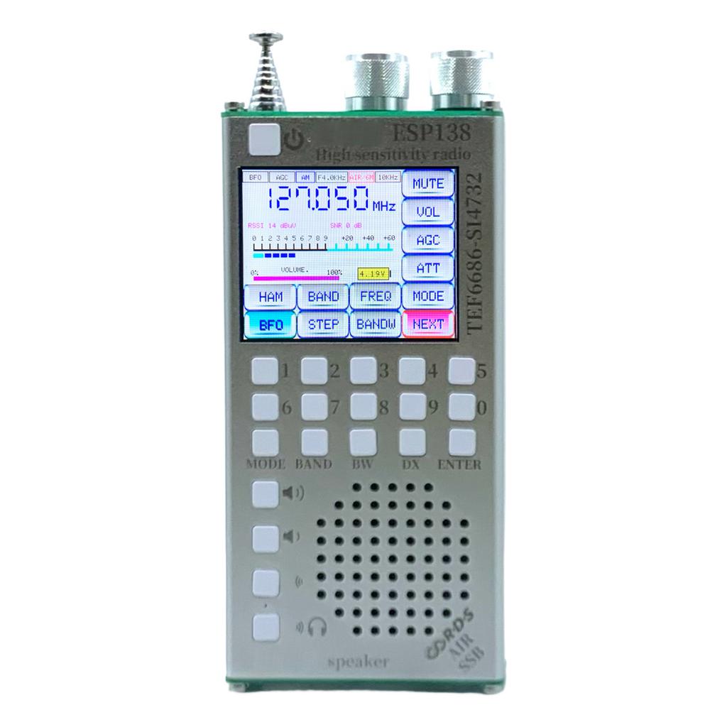 Dual Modes RDS Data Display Radio 2500mAh Hand-Held Radio Receiver ESP138 ESP32 SI4732 for Bluetooth-Compatible Speakers