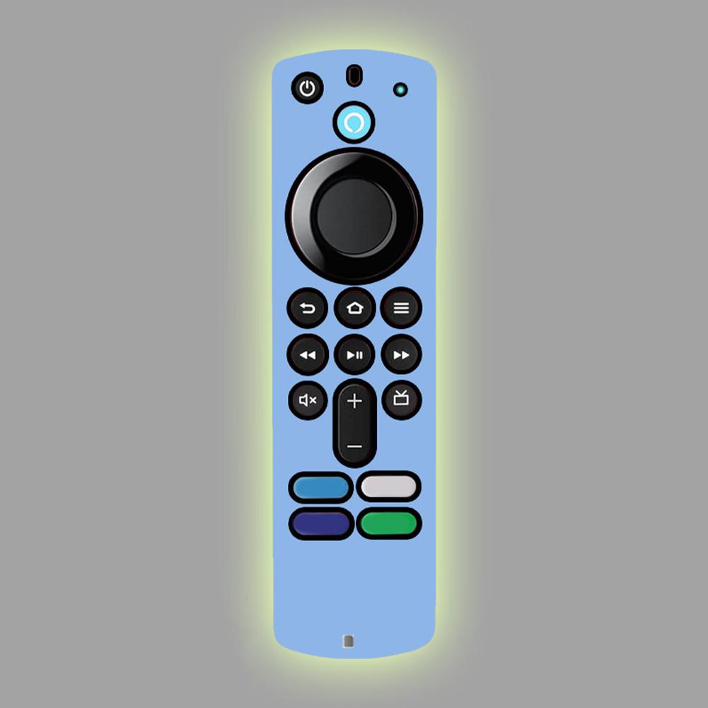 Силиконовый защитный чехол для пульта ДУ Fire Stick 4K MAX / Fire TV 3-го поколения, светящийся в темноте, противоударный, пылезащитный