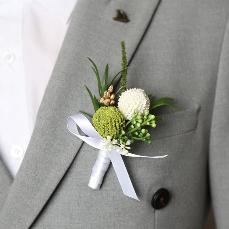 Имитация цветка Корсаж Камелия Дейзи Белый тюльпан Роза Шелковый цветок