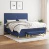 3137019 vidaXL Divan Bed with Mattress Blue 180x200 Cm Fabric