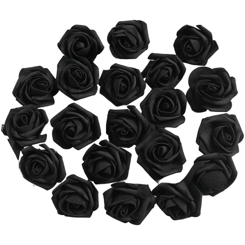 20 Pcs 7cm Foam Rose Head Artificial Flowers For Wedding Party Home Decor DIY Crafts Simulated Rose Accessories