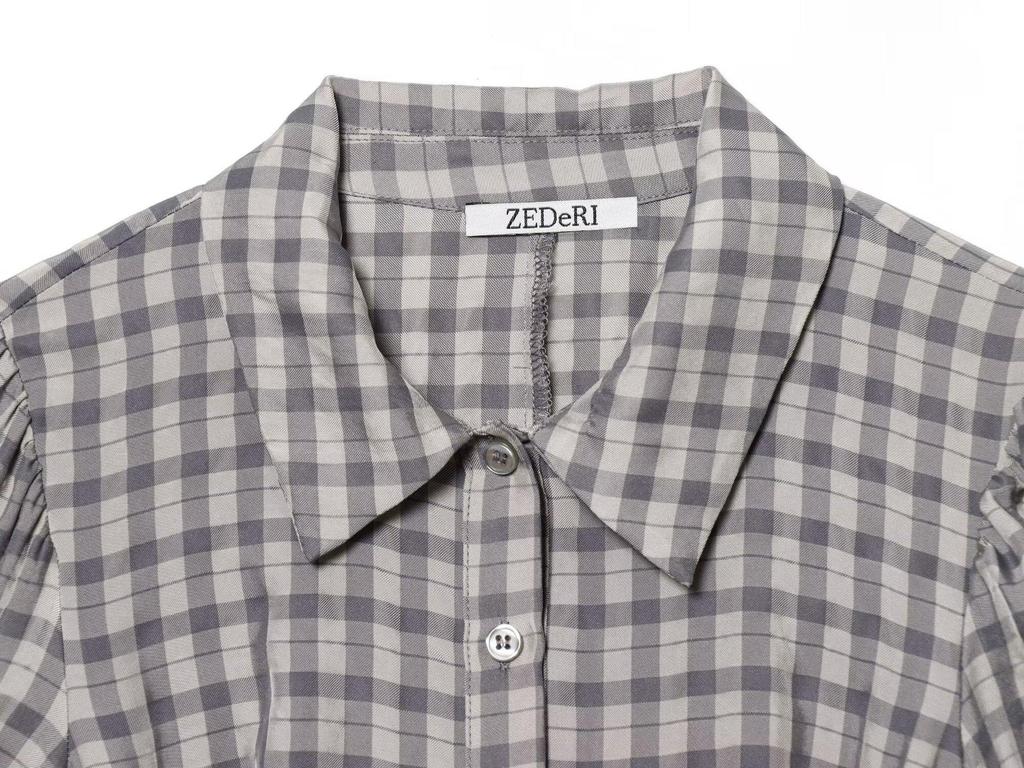 2025 Autumn/Winter Women's Plaid Layered Dress - Academy Style