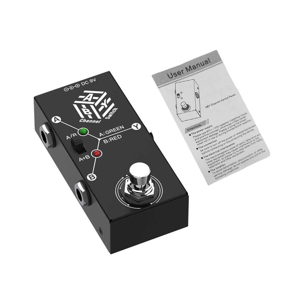 Guitar Pedals ABY Box Line Selector AB Switch Mini Guitar Effect Pedal Bidirectional Transmission Metal Casing Anti