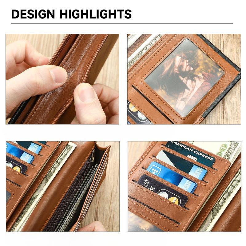 Винтажный мужской кошелек из натуральной кожи, универсальный кожаный мужской длинный кошелек, сумка-мешок Bull Pickup для мужчин