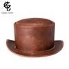 European Medieval Knight Steampunk PU Leather Top Hat - Unisex Cosplay Accessory