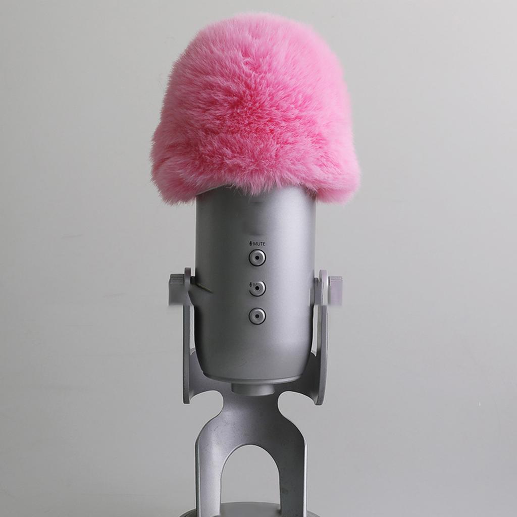 Ветрозащитный экран для микрофона, шумоподавляющий плюшевый пушистый чехол для подкастинга и потокового микрофона
