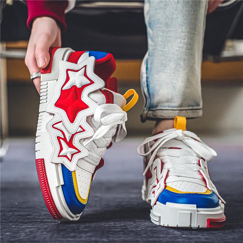 Высококачественная персонализированная обувь знаменитостей, низкая мужская обувь, модные новые толстые подошвы, новая спортивная обувь, увеличивающая рост