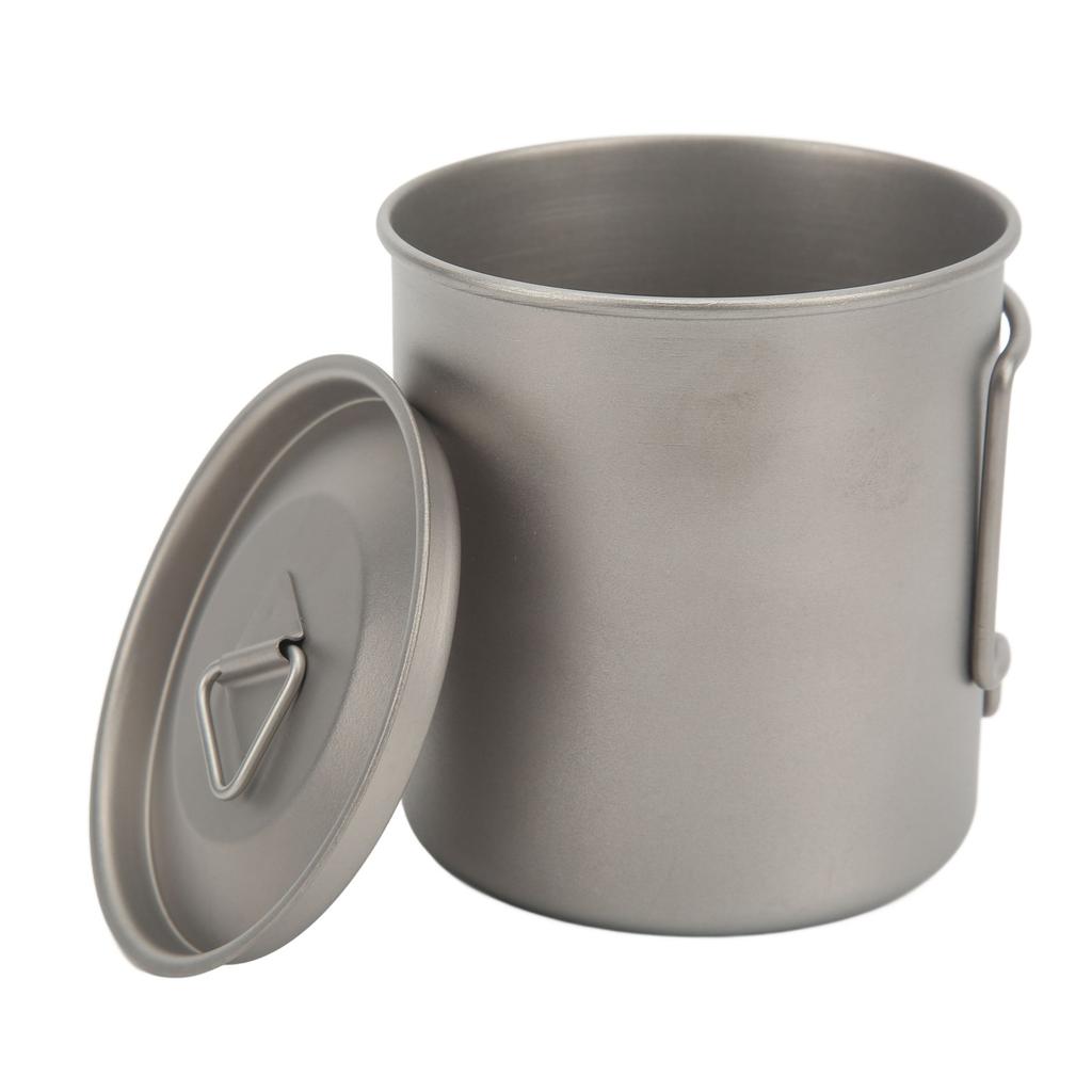 Camping Coffee Mug Foldable Handle Portable Humanized Design Aluminum Alloy Large Capacity Outdoor Cooking Mug