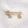 Blue-Eyed Palm Crown Letter Zircon Brooch Fashionable Personalized Retro God's Eye Design New Wholesale Brooch