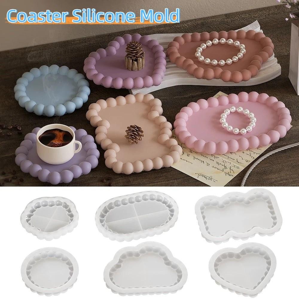 Translucent Coaster Silicone Mold DIY Gift Casting Mold Creative Storage Tray Mold Jewelry Display