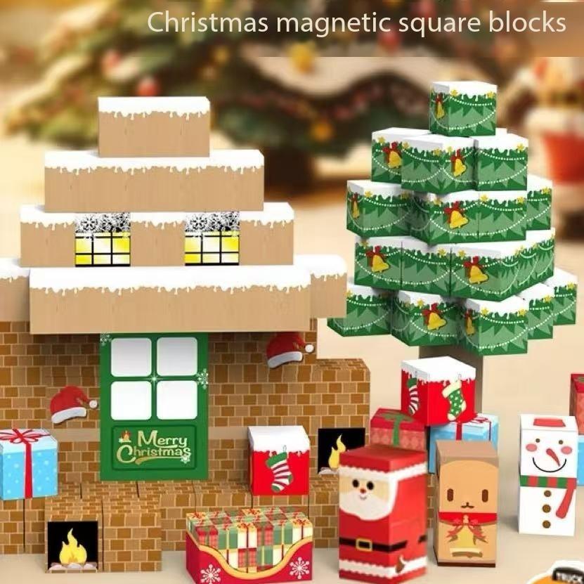 Christmas Gift Magnetic Building Blocks  STEM Educational Toys for KidsStem Montessori Stacking Cubes Construction Set
