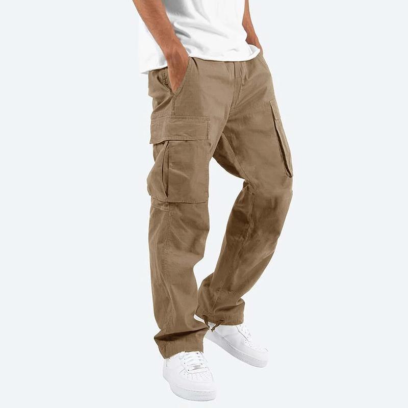 Summer New Men's Overalls Drawstring Multi-pocket Casual Trousers