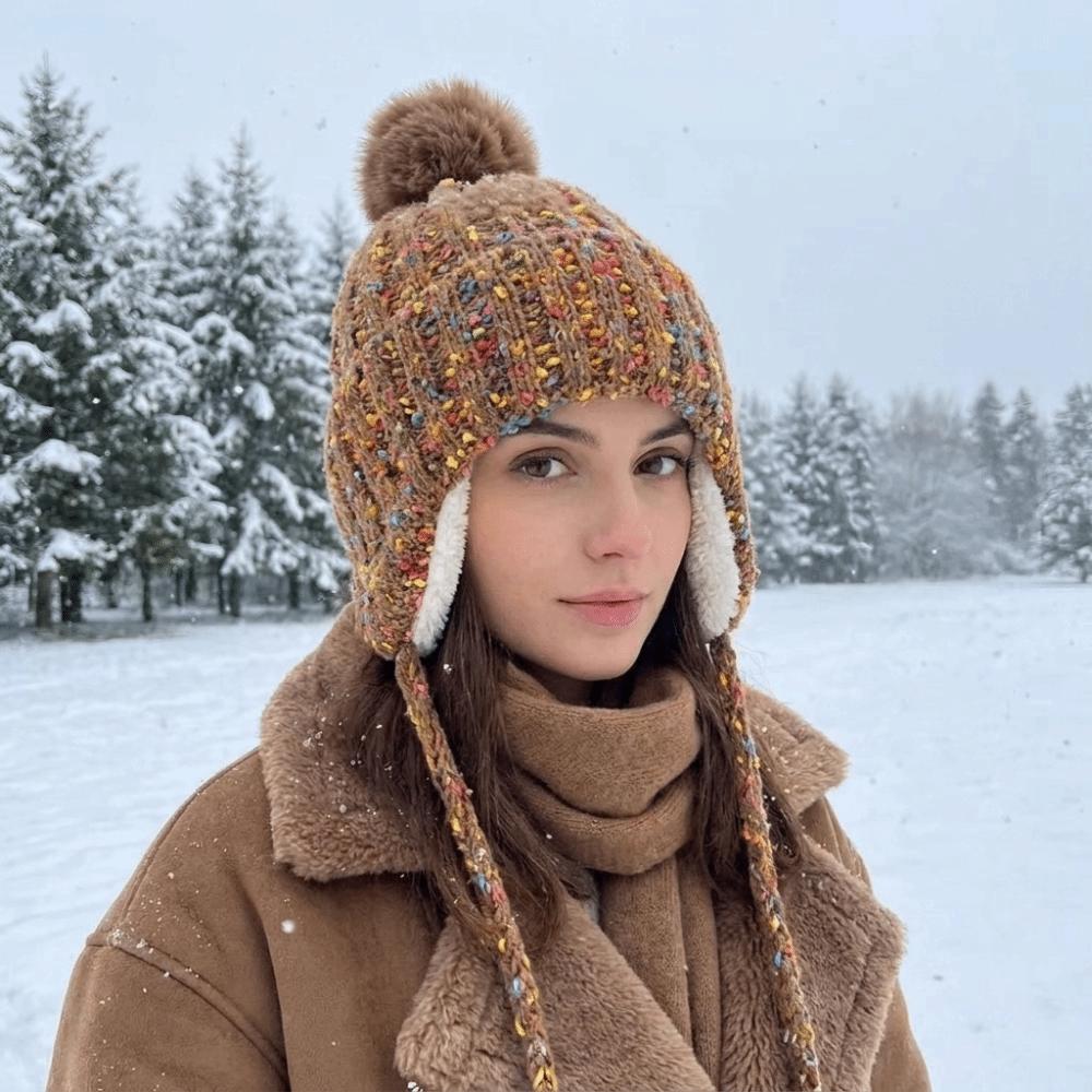 Warm Ear Protection Hat Wool Lei Feng Hat Comfortable Knitted Beanies Hat Cold Weather