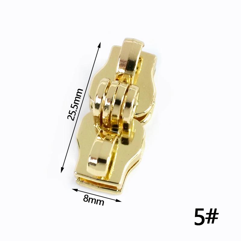 2/5/10 пар 5# 8# 10# Блокируемые нейлоновые слайдеры для молнии Двойное отверстие Безопасная блокировка молнии для багажа Застежка-пуллер Ремонтный аксессуар