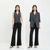 LILY minimalist slim fit split slightly flared pants for women