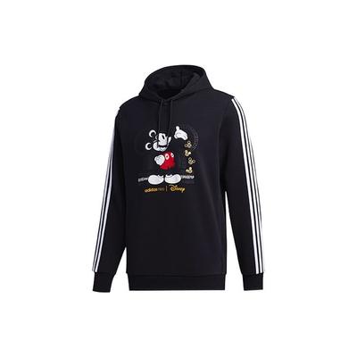 adidas Neo Disney Collaboration Новогодняя ограниченная серия Толстовка с рисунком Микки Мауса Мужская толстовка с капюшоном черная GE7769