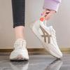Women's White Casual Sneakers - Korean Style Trendy Thick Sole Height Increasing Shoes