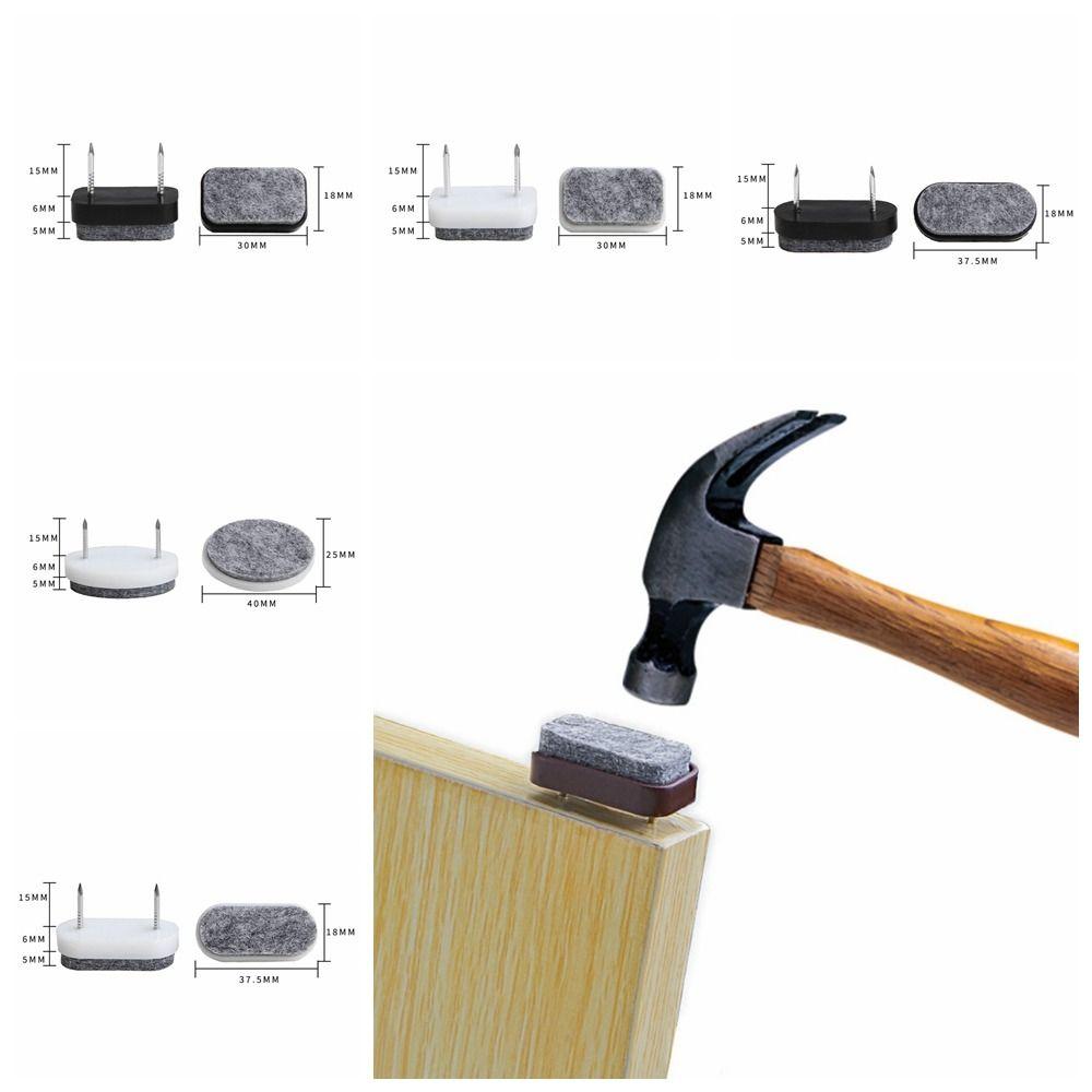10pcs/set DIY Sofa Foot Nail Non-slip Scratch Protector Mat Durable Felt Pads  Furniture Accessory