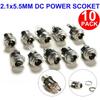 10 шт. 5,5x2,1 мм Гнездо Металлическое Панельное Крепление Разъем Питания Постоянного Тока Штекер
