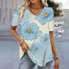 Женский топ с коротким рукавом и 3D-принтом растительного узора, модная свободная повседневная футболка, летняя одежда