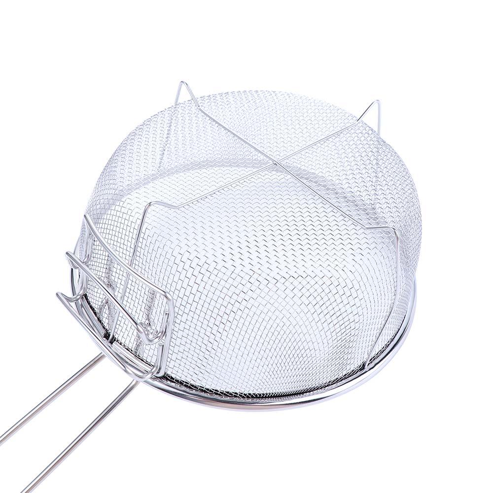 Stainless Steel with Handle Mesh Net Deep Frying Fry Basket Filter Cooking Tools Food Colander