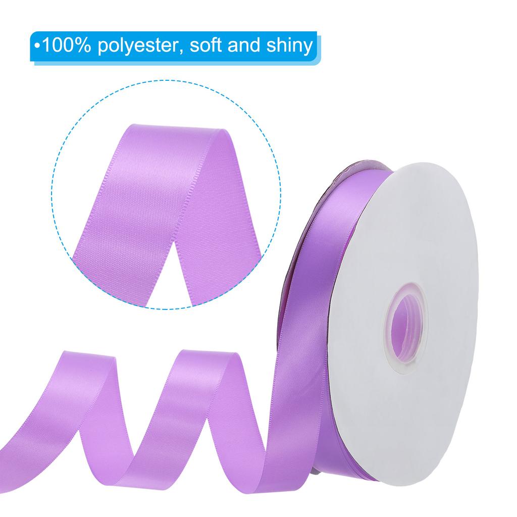 Односторонняя репсовая лента Полиэстеровая атласная лента Однотонная тканевая лента для рукоделия Свадебная вечеринка Упаковка подарков 1"x100 ярдов