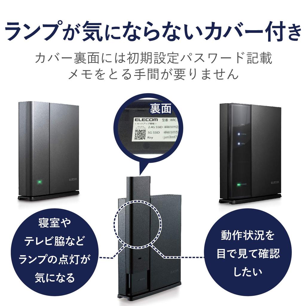 Elecom WiFi Wireless LAN Router 11ac Ac1200 IPv6 Compatible Trend Micro Security Dual Band 867+300Mbps 3-story/4LDK WRC-1167GST2