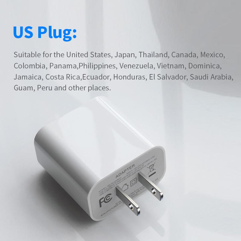 Charger PD 20W Fast Charging USB A Type-c Ports Plug Charging Adapter Suitable for All Smartphones of Samsung Huawei Xiaomi Redmi