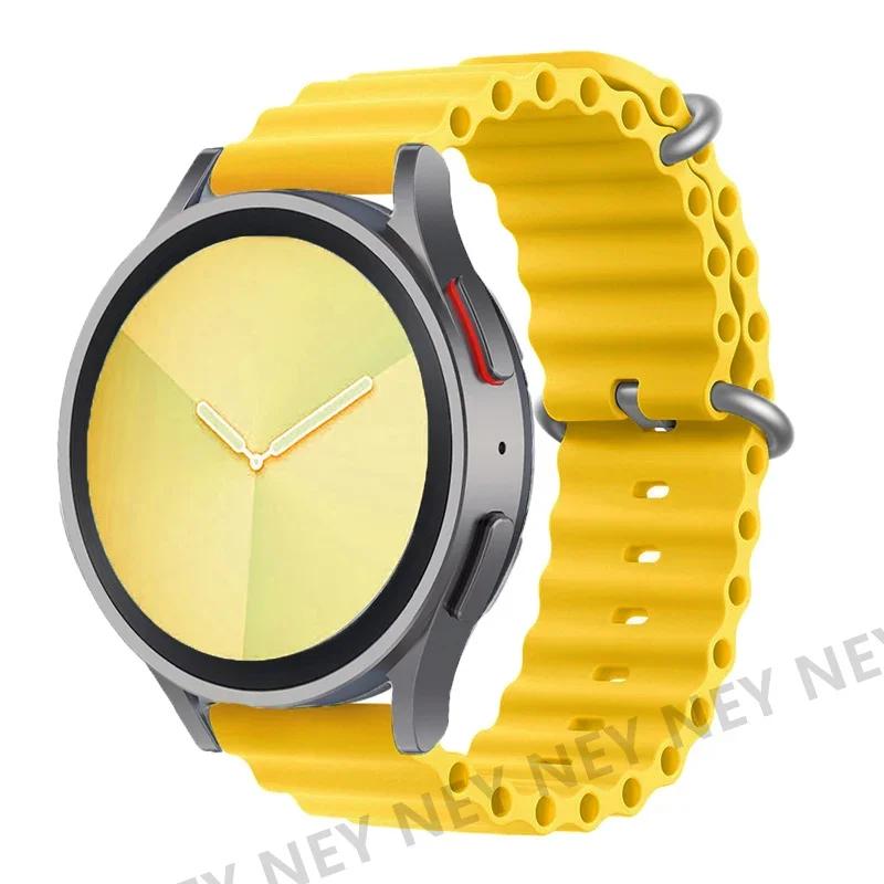 Ocean Silicone Bands For Samsung Galaxy Watch 7/6-4 classic/5-Pro/active 2 22mm 20MM Bracelet Amazfit Huawei GT 4-3 Watch Strap