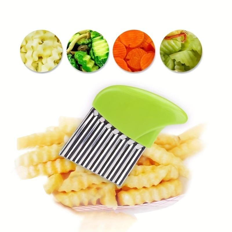 Картофелерезка волнистый нож измельчитель модернизированный нержавеющая сталь гофрированный нож для нарезки картофеля фри для фруктов и овощей кухонные инструменты