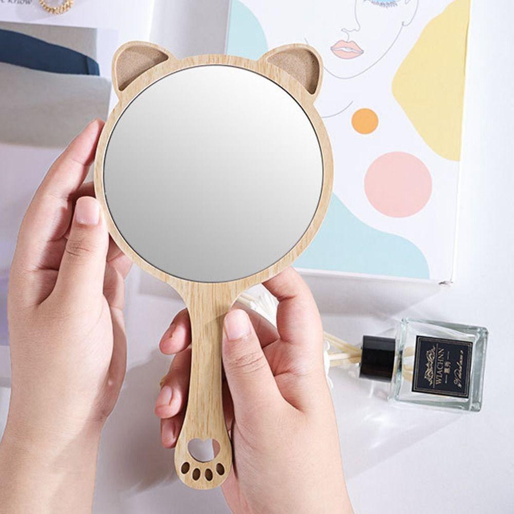 Single-Sided Handheld Mirror Creative Cosmetic Mirror Gift Makeup Mirror with Handle Makeup Use
