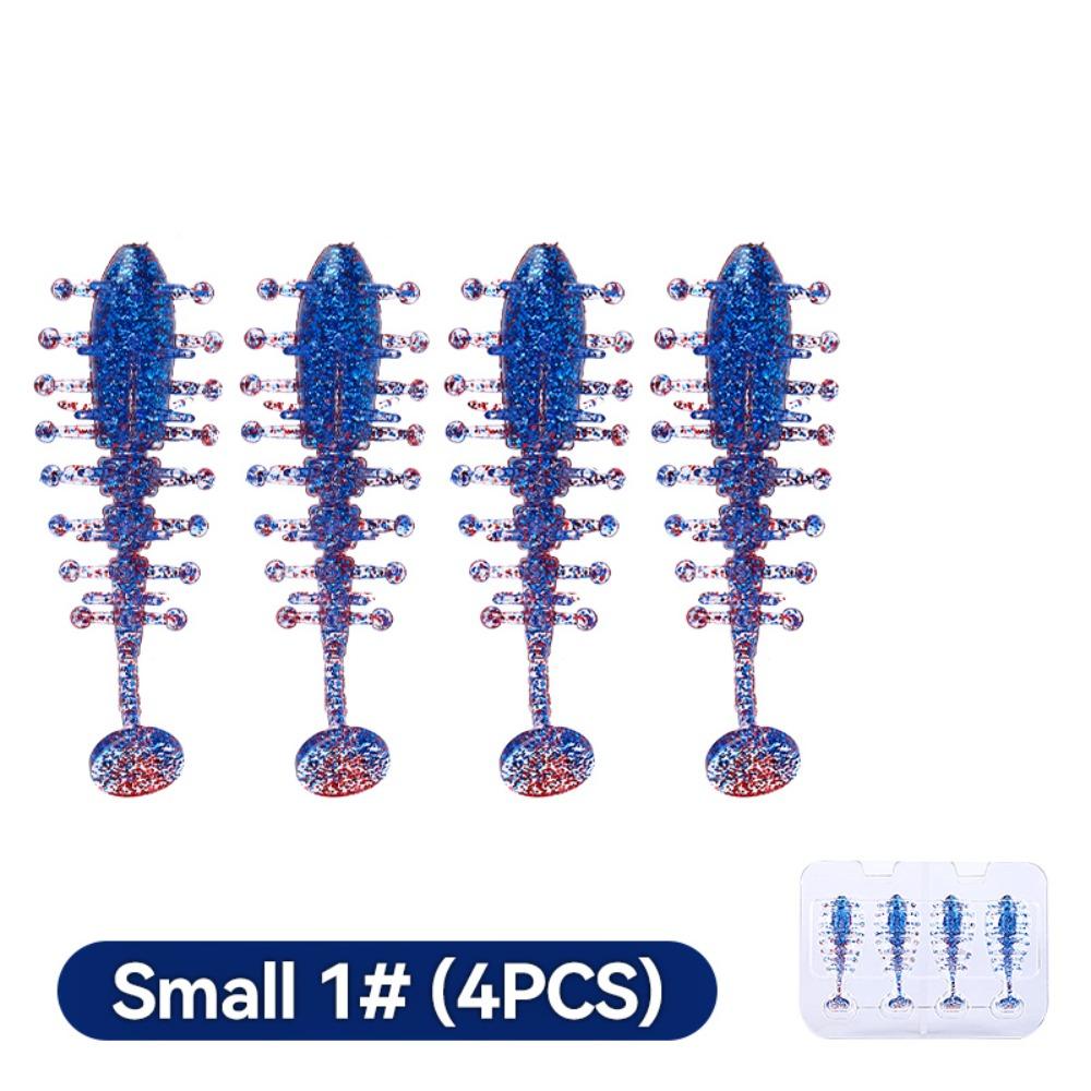 4Pcs/Set Floating TPE Material Lure 6cm 2.3g Soft Fishing Lure Fishing Accessories