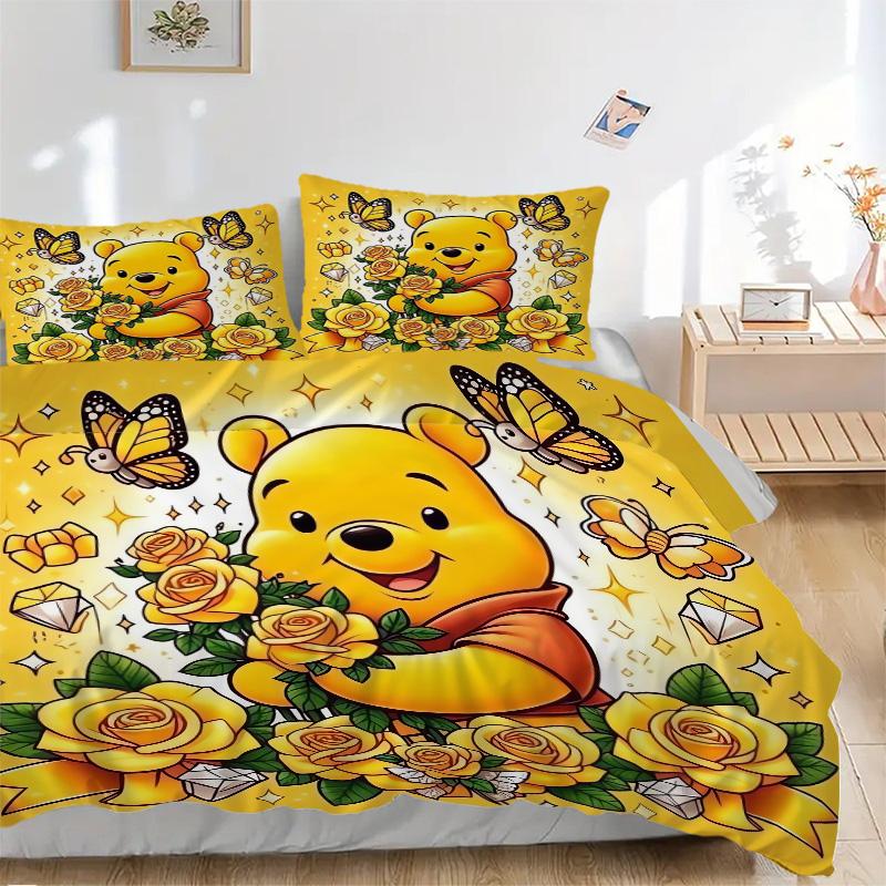 Piglet Butterflies Print 3Pcs Bedding Setduvet Cover With 2 Bedropillowcase Home Birthday Gift