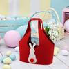 Bunny Easter Bag Felt Tote with Handle Basket Container for Party Supplies