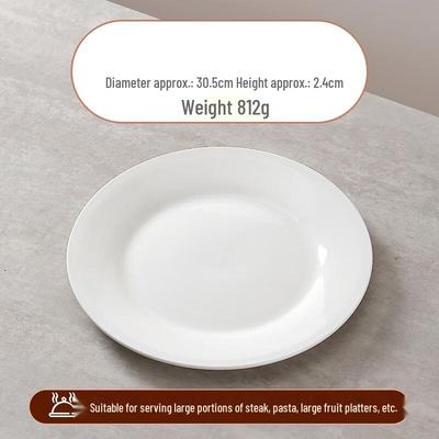 Чисто белая керамическая обеденная тарелка