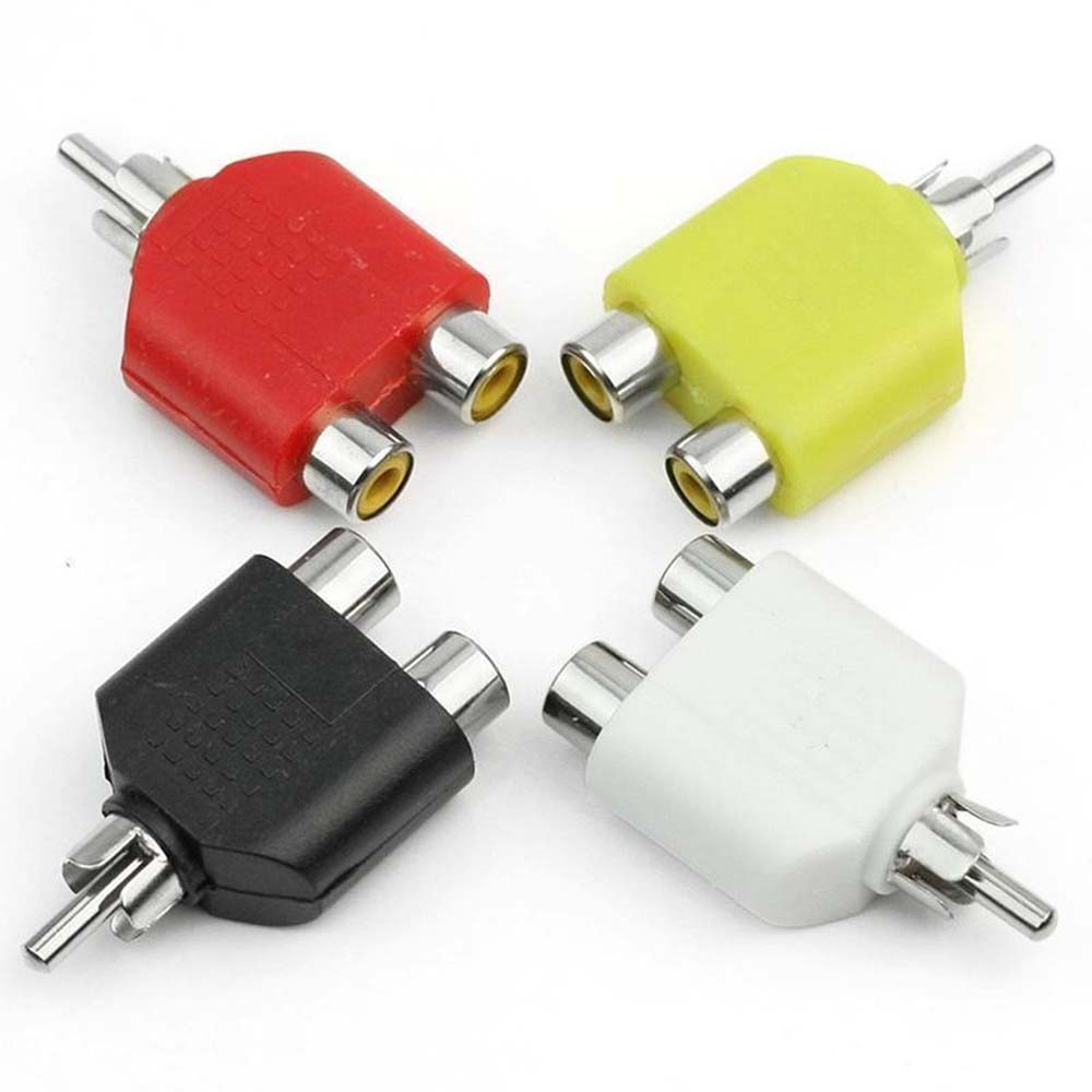 Audio Converter Audio Plug Audio Cable Y Adapter Connectors Plugs RCA to 2 RCA Audio Adapter